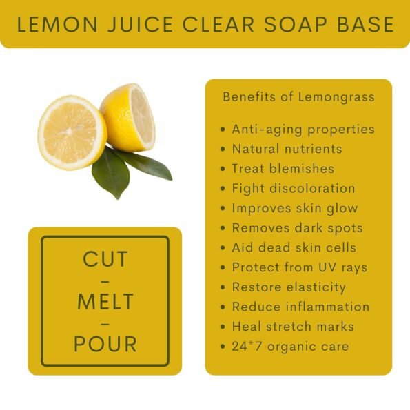 Natural Lemon Juice Concentrate Ultra Premium Melt and Pour Soap Base