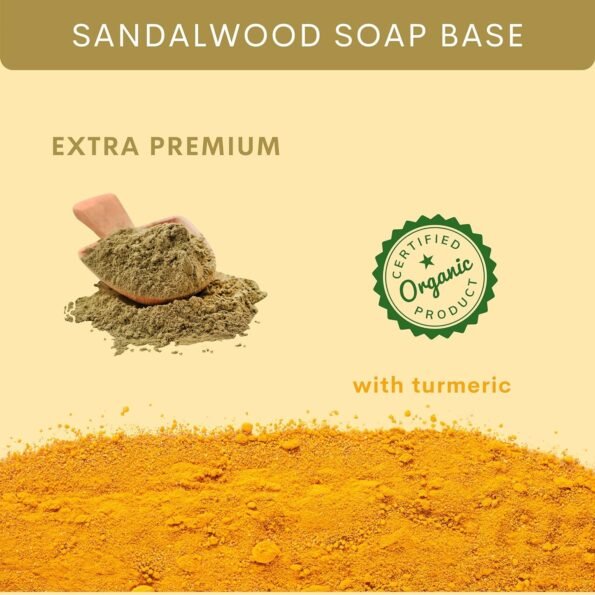 Premium & Luxurious Sandalwood soap base 100% Pure, Natural Colour Exotic Herbs & Aroma,Organic Additives