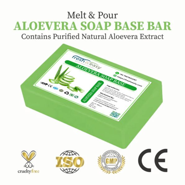 Aloe Vera Melt & Pour Soap Base, 100% Pure and Natural (450gm)